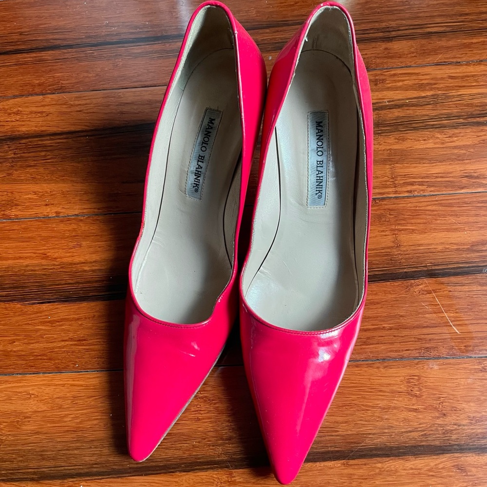 Manolo Blahnik Vibrant Red Heels